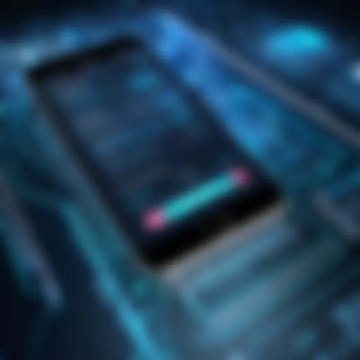 Infographic display of common hacking indicators on a phone