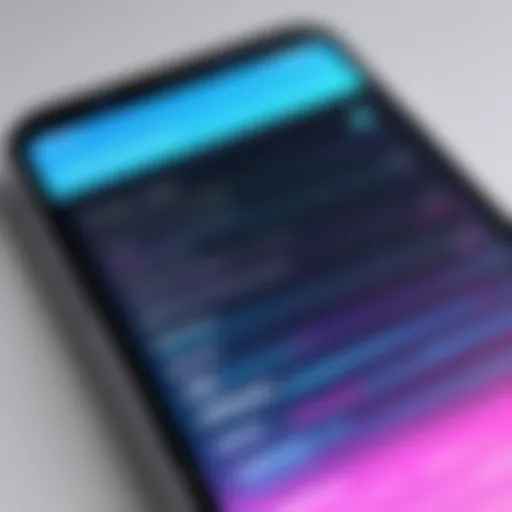 Close-up view of a smartphone screen displaying unusual activity