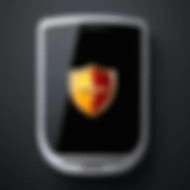 A shield symbol representing mobile security.