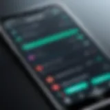 Close-up of a smartphone with a suspicious app highlighted