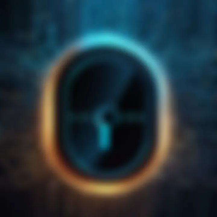 Futuristic representation of password security trends