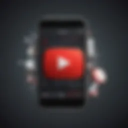 Innovative smartphone displaying YouTube app icon