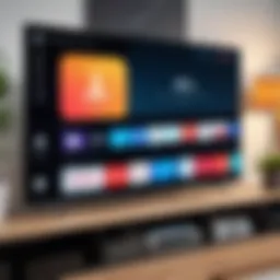 Smart TV displaying VPN interface