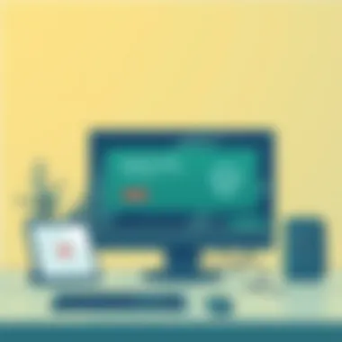 Kaspersky Installation Interface Illustration of a computer setting with Kaspersky installation interface