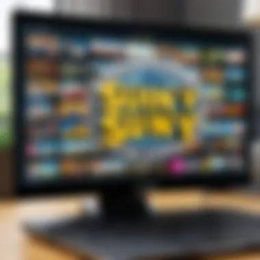 Diverse Streaming Options Laptop with multiple streaming subscriptions for 'It's Always Sunny in Philadelphia'