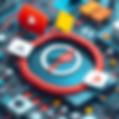 Visual representation of legal and ethical issues regarding adblocking