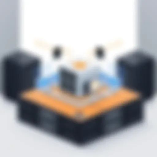 Visual representation of dedicated server architecture