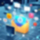 Connecting Email to Social Media A digital illustration representing the connection between email and social media.