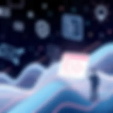 An abstract representation of navigating the digital landscape.