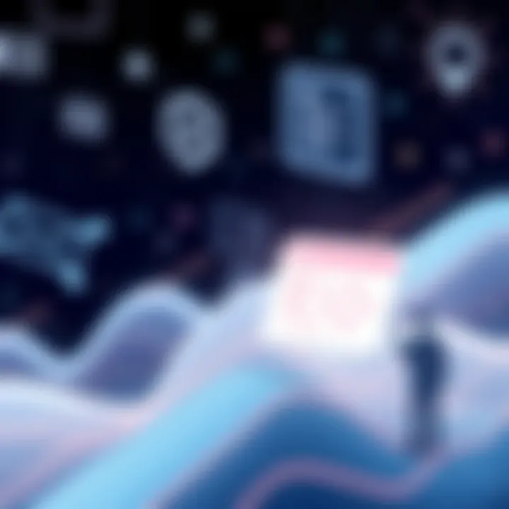 An abstract representation of navigating the digital landscape.