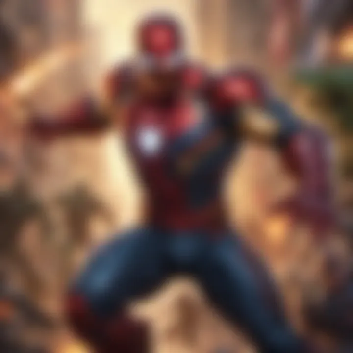 Action-Packed Marvel Hero Illustration