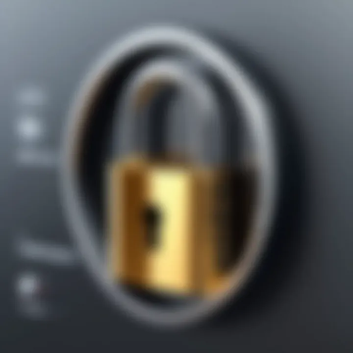 Illustration of a lock securing against unwanted advertisements