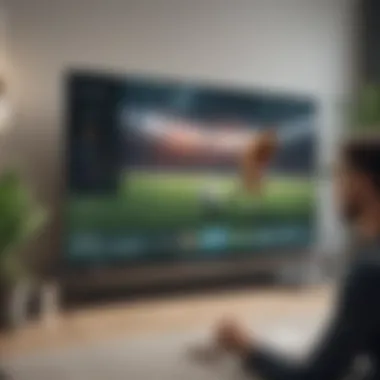 Smart TV settings screen for sports content