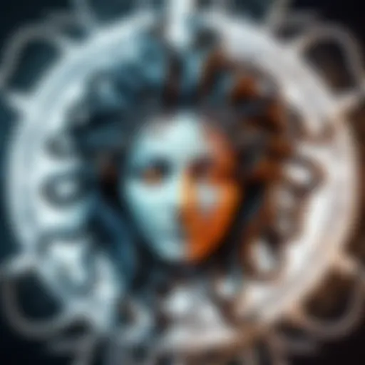 Abstract depiction of intricate Medusa malware coding