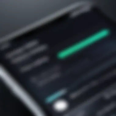 Cellular settings displaying IP address information