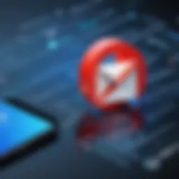 Illustration depicting various search engines used for finding email addresses