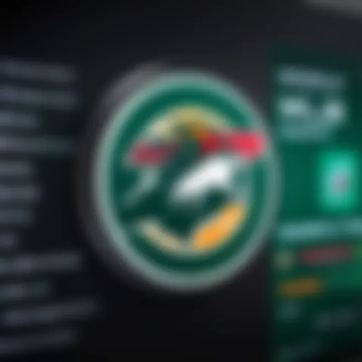 Minnesota Wild logo on digital screen