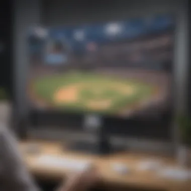 MLB game streaming on futuristic device