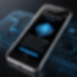 A visually engaging representation of deep web exploration on an iPhone