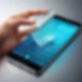 Concept of digital cleanliness represented by a mobile phone with a clean interface