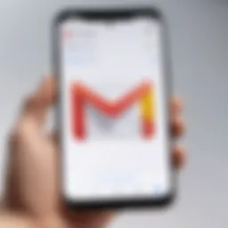 Gmail login screen on mobile device