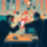 The Clash: Users vs. Ads Illustration depicting the clash between users and ads in the digital realm.