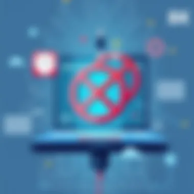 Visual representation of the technology behind ad blockers.