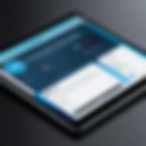 VPN client interface on an iPad