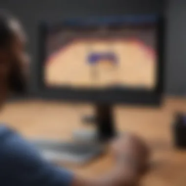 Illustration of advanced streaming technology for NBA games on mobile