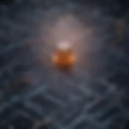 Illustration depicting intricate cybersecurity network