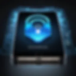 Illustration of VPN security features