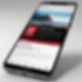 Mobile device displaying McAfee antivirus features