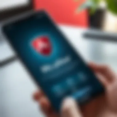 Installing McAfee on Your Device User installing McAfee on a smartphone