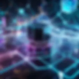 Illustration of a futuristic network connection