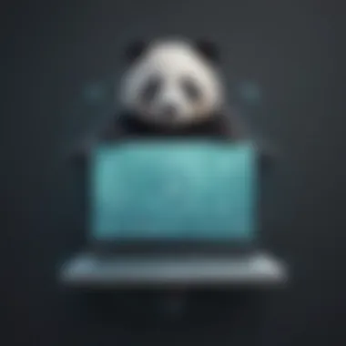 Illustration showcasing Panda Security's Intelligent Antivirus Technology