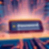 Digital Interface of a Password Wallet Illustration of a digital wallet interface showcasing password entries.