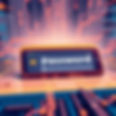 Digital Interface of a Password Wallet Illustration of a digital wallet interface showcasing password entries.