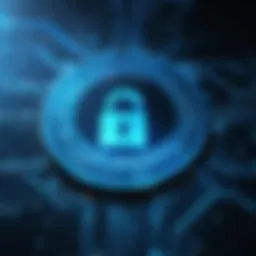 Digital encryption symbolizing online security