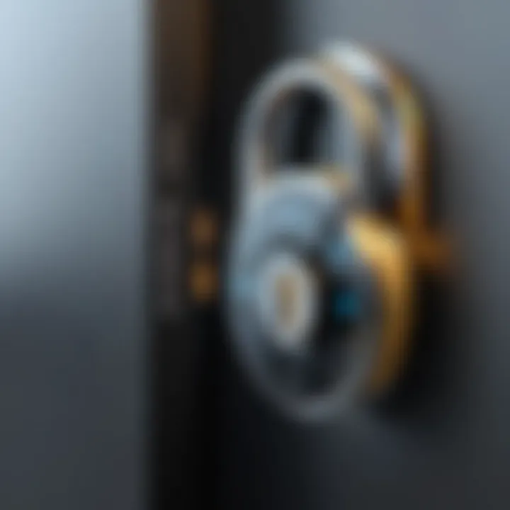 Secure Connection: Illustration of interconnected digital locks for secure VPN connection