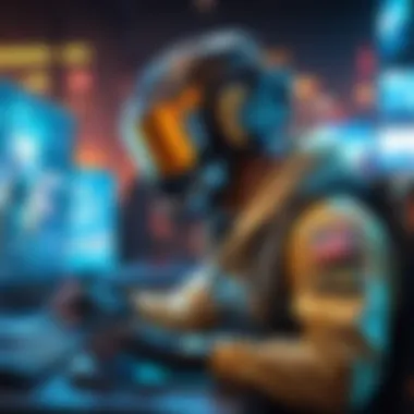 Cybersecurity Considerations in Online Gaming Illustration of cybersecurity in online gaming