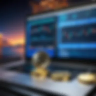 Cryptocurrency Trading Dynamics A digital representation of cryptocurrency trading
