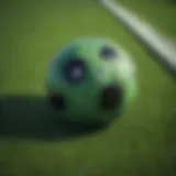 Soccer ball on a green field