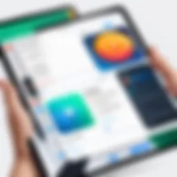 iPad screen displaying browser settings