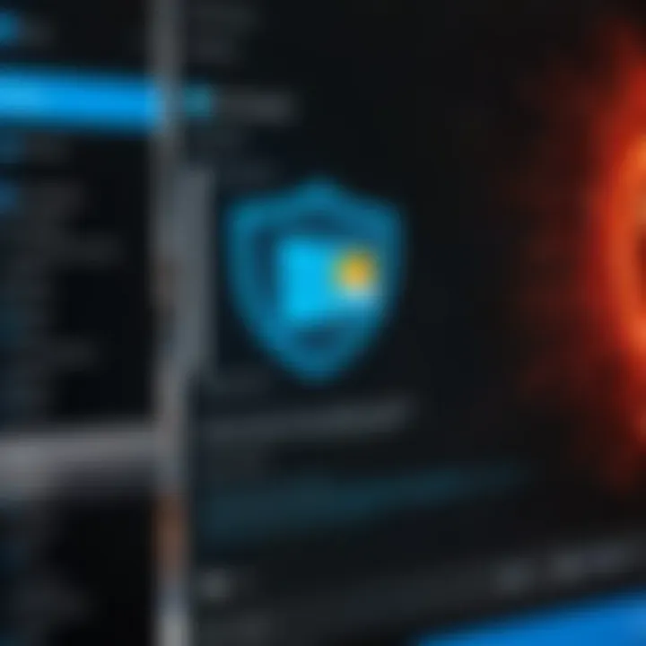 Screenshot of built-in Windows 10 security tools