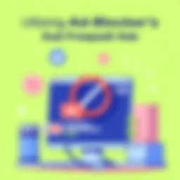 A visual representation of a browser with an ad-blocker enabled