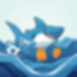 Visual representation of Surf Shark logo and discounts