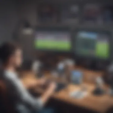 Setting Up Online Viewing Tech-savvy individual setting up FA Cup online viewing