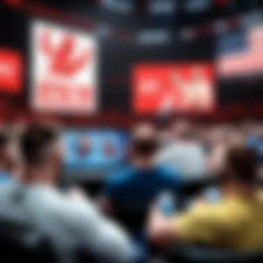 UFC fans enjoying a fight night with multiple devices