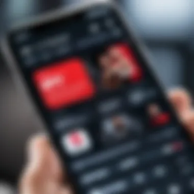User-Friendly Streaming App Interface User-friendly interface of a UFC streaming app on a smartphone