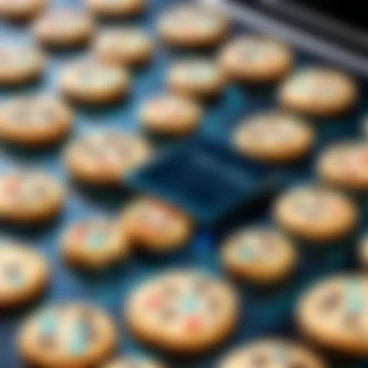 Visual representation of data tracking through cookies